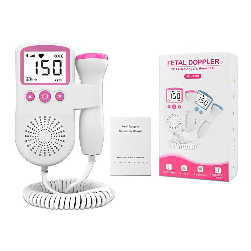 Fetal Doppler -  Monitor de frequência cardíaca portátil [Escute seu Bebê]